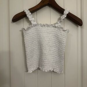 Art Class white smocked tank top size girls large